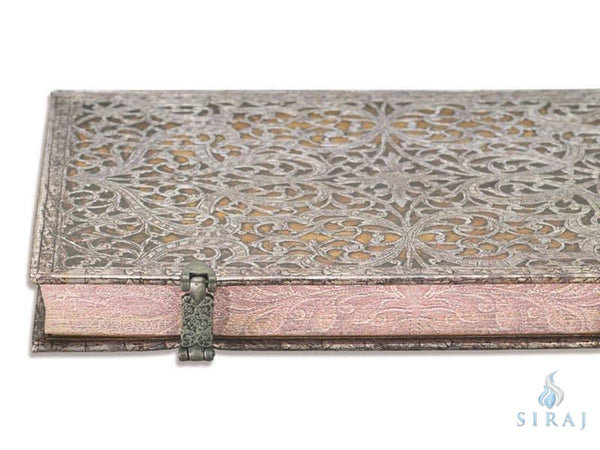 Silver Filigree Journal - Blush Pink Midi - Journal - Siraj