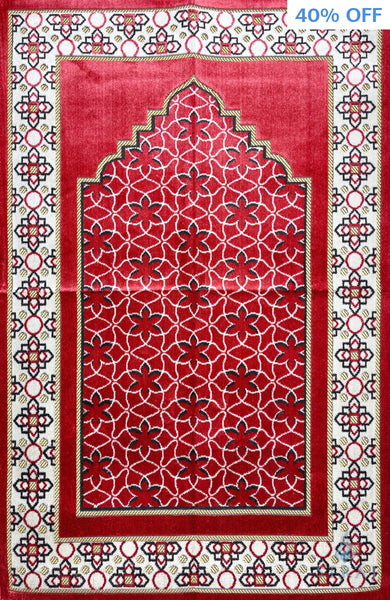 Standard Plush Prayer Rug - Aadil - Light Red - Prayer Rugs - Siraj