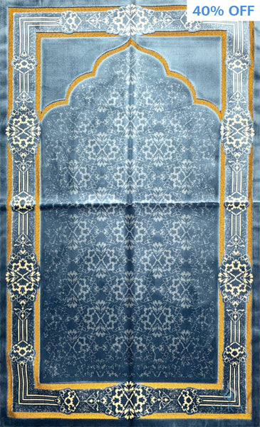 Standard Plush Prayer Rug - Hanifah - Blue - Prayer Rugs - Siraj
