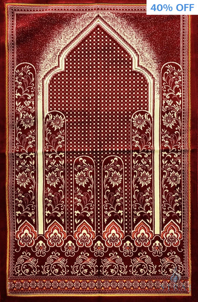 Standard Plush Prayer Rug - Irada - Red - Prayer Rugs - Siraj