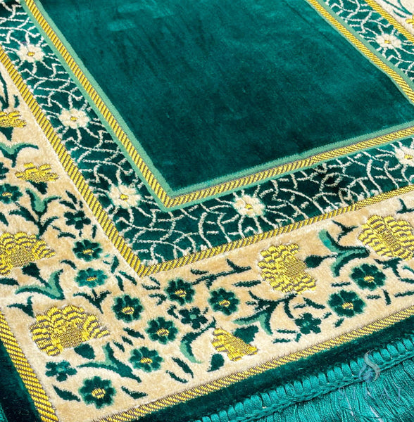 Standard Plush Prayer Rug - Kaaba Floral - Prayer Rugs - Siraj