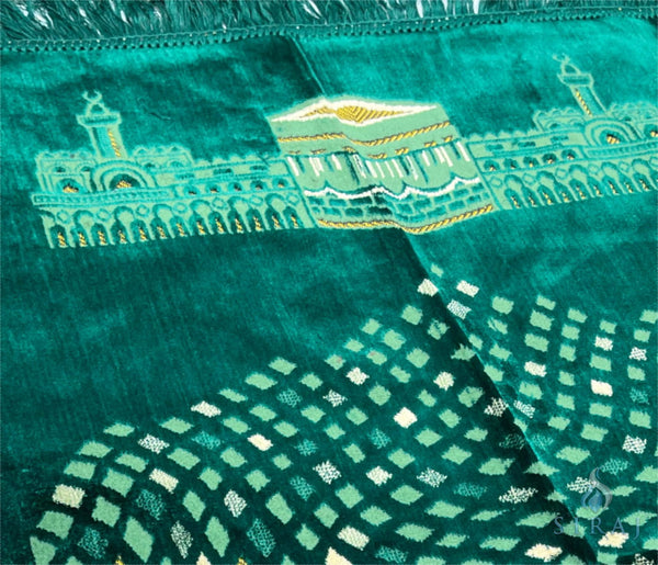 Standard Plush Prayer Rug - Kaaba Mosaic - Prayer Rugs - Siraj