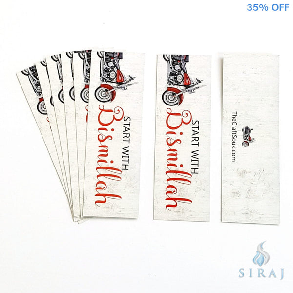 Start With Bismillah Bike Bookmark - Bookmarks - The Craft Souk