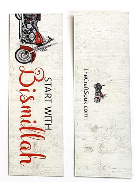Start With Bismillah Bike Bookmark - Bookmarks - The Craft Souk