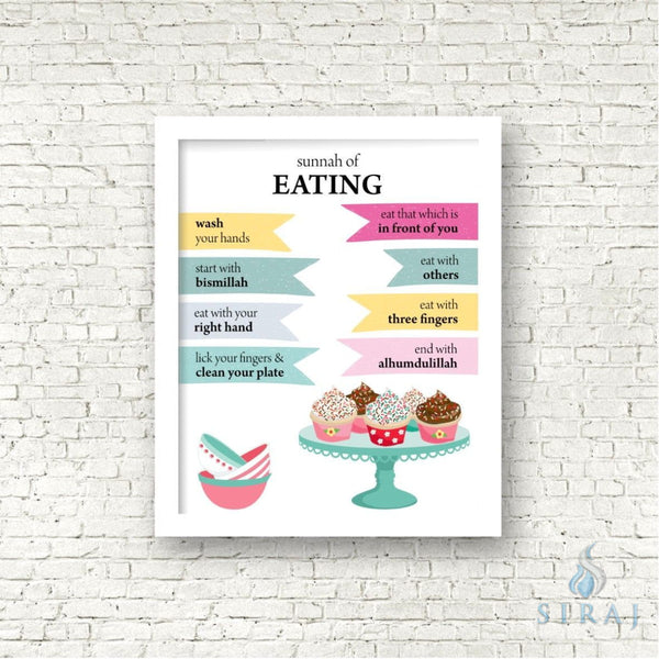 Sunnah Of Eating Art Print - Art Prints - The Craft Souk