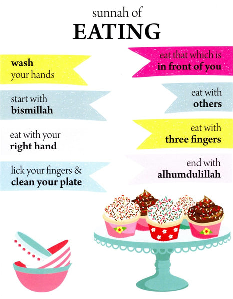 Sunnah Of Eating Art Print - Art Prints - The Craft Souk
