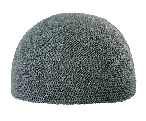 Taqiyah: Crochet Kufi - Gray - Taqiyah - Siraj