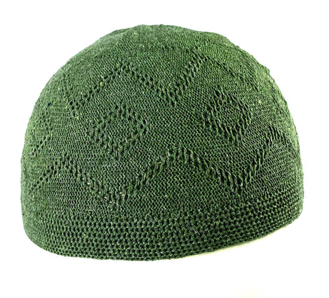 Taqiyah: Crochet Kufi - Olive Green - Taqiyah - Siraj