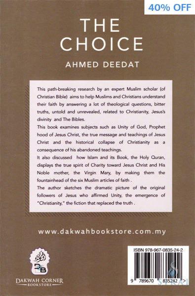 The Choice: Islam & Christianity - Islamic Books - Dakwah Corner Publications