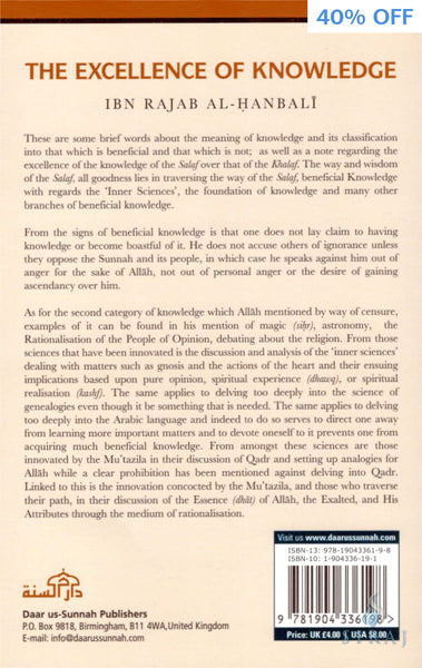 The Excellence of Knowledge - Islamic Books - Dar As-Sunnah Publishers