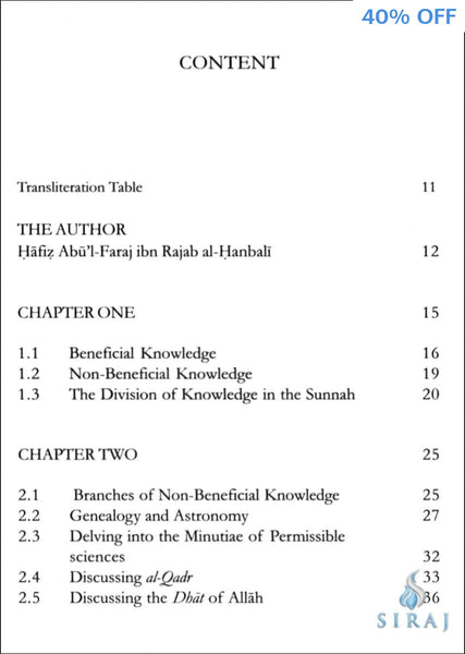 The Excellence of Knowledge - Islamic Books - Dar As-Sunnah Publishers