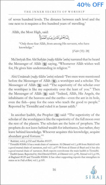 The Inner Secrets Of Worship - Islamic Books - Dar As-Sunnah Publishers