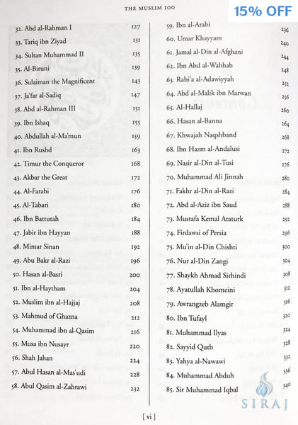 The Muslim 100: The Lives Thoughts and Achievements Of The Most Influential Muslims In History - Islamic Books - Kube Publishing