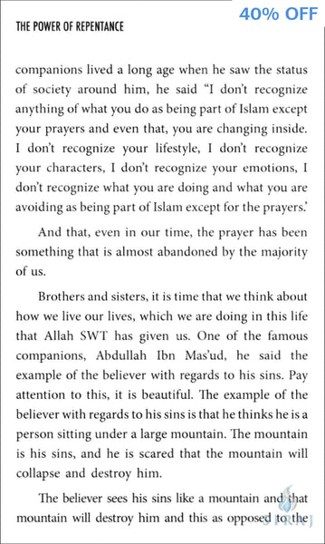 The Power of Repentance - Islamic Books - Tertib Publishing