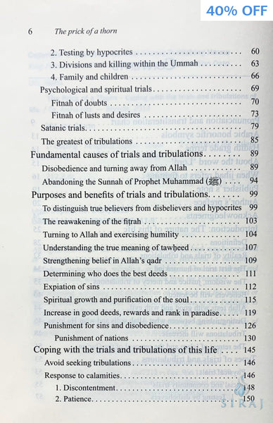 The Prick Of A Thorn: Coping With The Trials And Tribulations Of Life - Islamic Books - IIPH