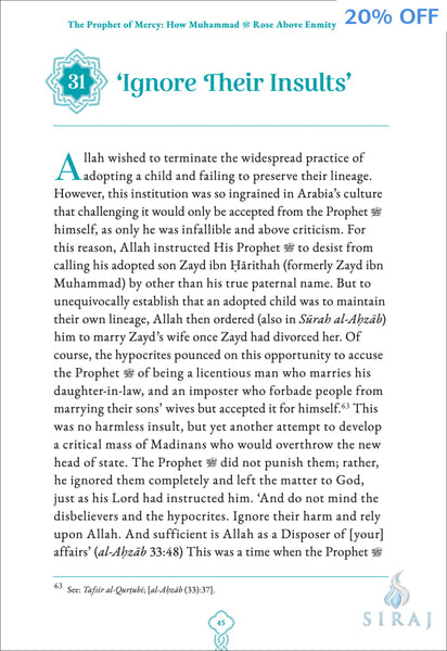 The Prophet of Mercy: How Muhammad (PBUH) Rose Above Enmity & Insult - Hardcover - Islamic Books - Kube Publishing