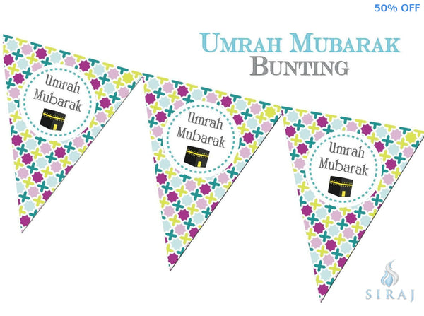 Umrah Mubarak Bunting Kit - Decorations - Islamic Moments