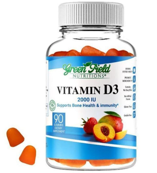 Vitamin D3 2000 IU Gummies - Halal Vitamins - Greenfield Nutritions