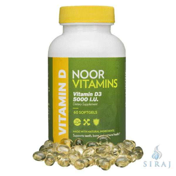 Vitamin D3 5000 I.U. - Halal Vitamins - Noor Vitamins