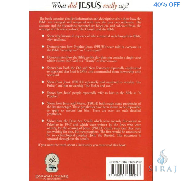 What Did Jesus Really Say - Islamic Books - Dakwah Corner Publications