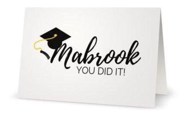 You Did It! Mabrook Graduate Card - Greeting Cards - Made With Hab